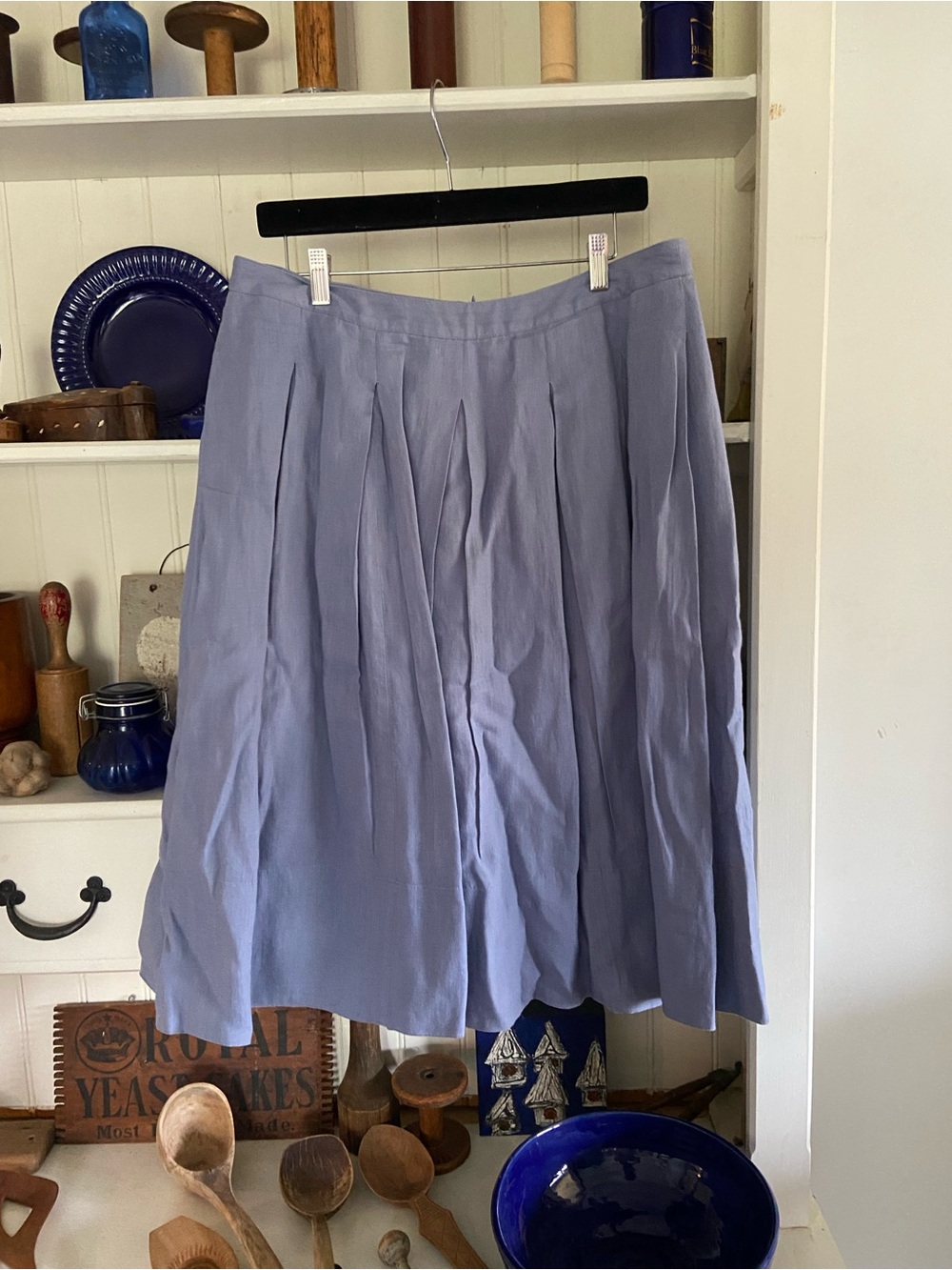 Talbots light blue Pleated Midi Skirt